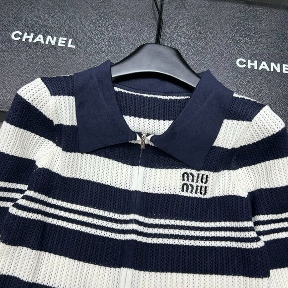 Miu Miu  Women's Knit Cardigan Blue Top - Picture 4 of 5